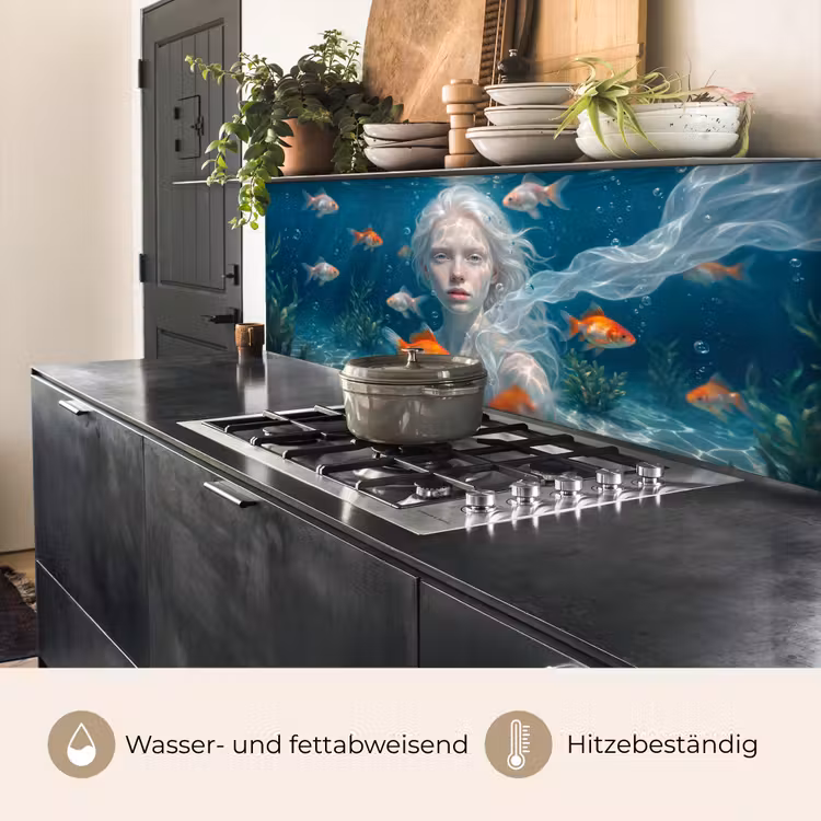 Mens - Onderwater - Vis - Modern - Blauw keuken achterwand 2 middel -usp_DE
