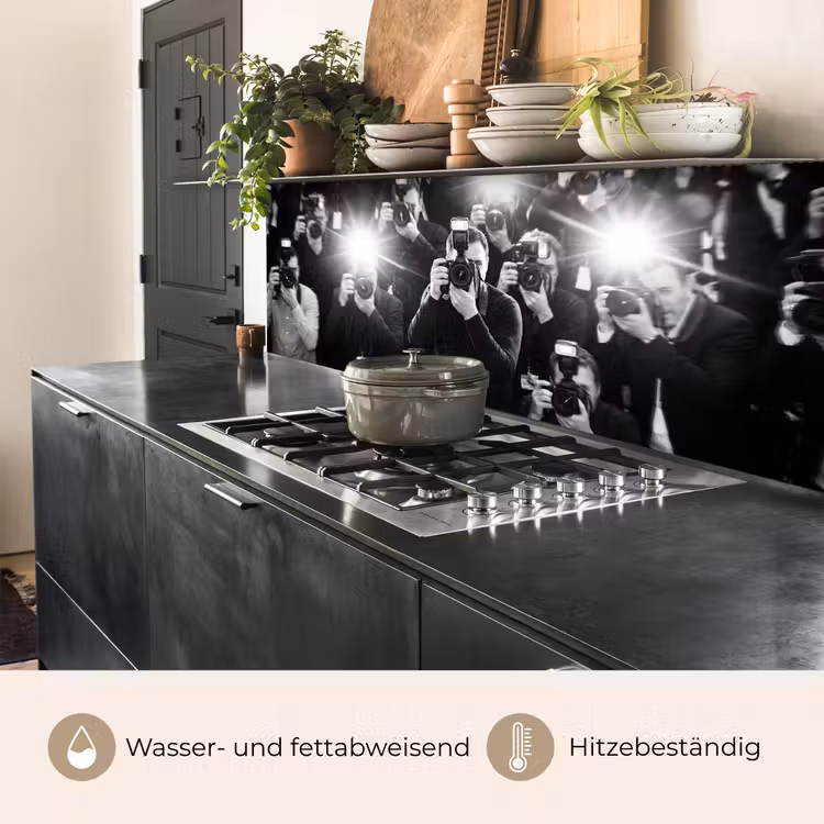 Mensen - Camera - Flitslicht - Zwart-wit - Media keuken achterwand 2 middel -usp_DE