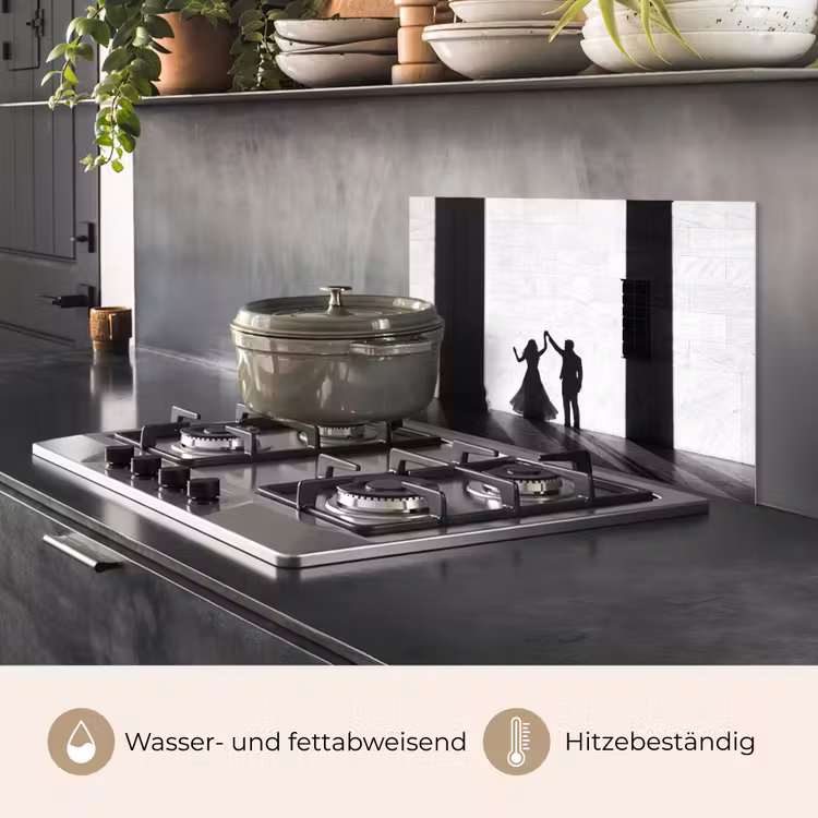 Mensen - Schaduw - Dans - Zwart-wit - Liefde keuken achterwand spatscherm klein -usp_DE
