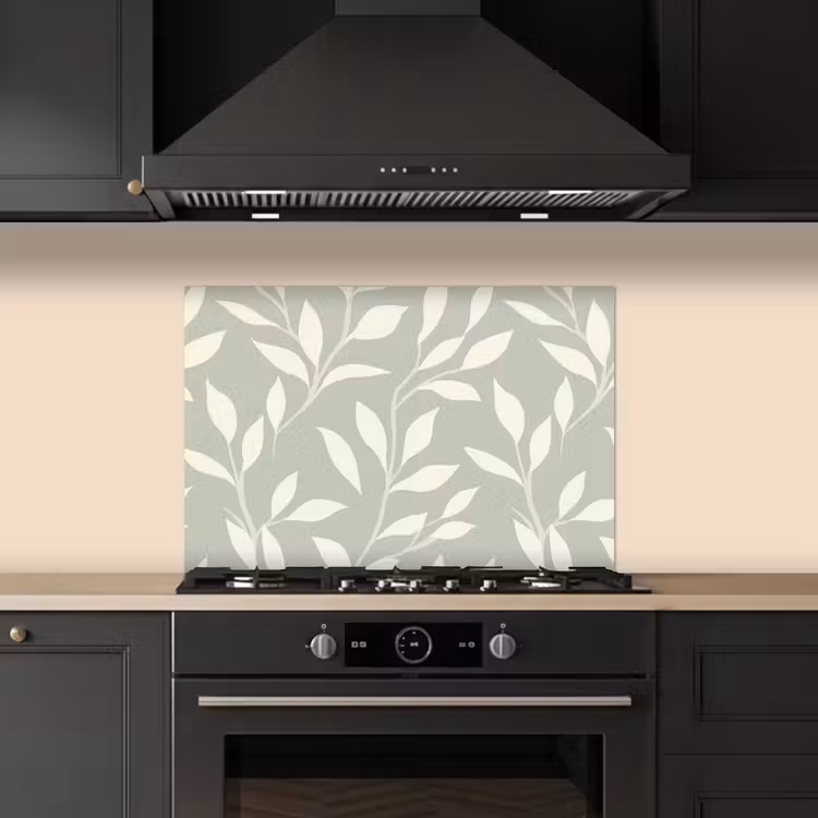 Minimalistisch - Patroon - Groen keuken achterwand spatscherm klein 900 -sfeer1