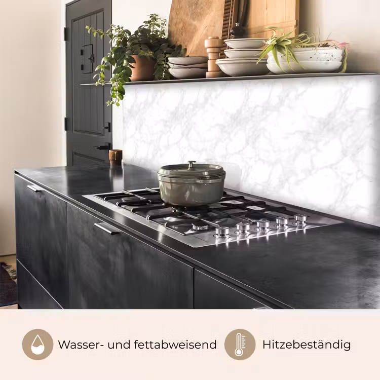 Minimalistisch - Wit - Grijze aders keuken achterwand 2 middel 871 -usp_DE