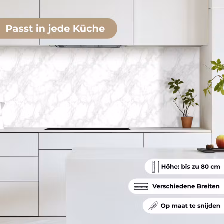 Minimalistisch - Wit - Grijze aders keuken achterwand 2 middel 871 -sfeer4_DE