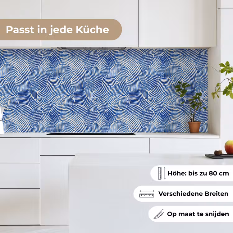 Modern - Abstract - Blauw keuken achterwand 2 middel 871 -sfeer4_DE