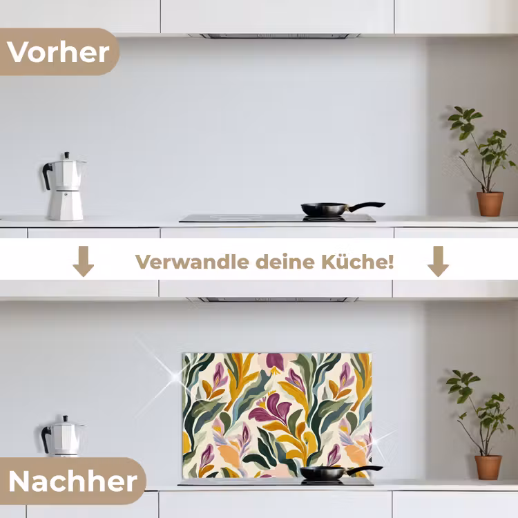 Modern - Abstract - Kleurrijk keuken achterwand spatscherm klein 900 -voor_na_DE