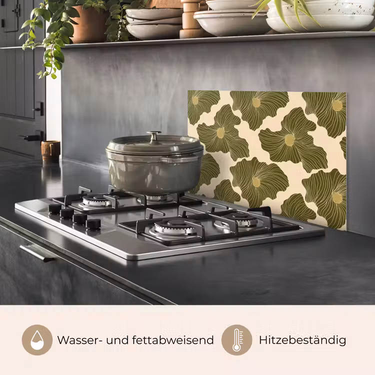 Modern - Abstract - Groen keuken achterwand spatscherm klein 900 -usp_DE