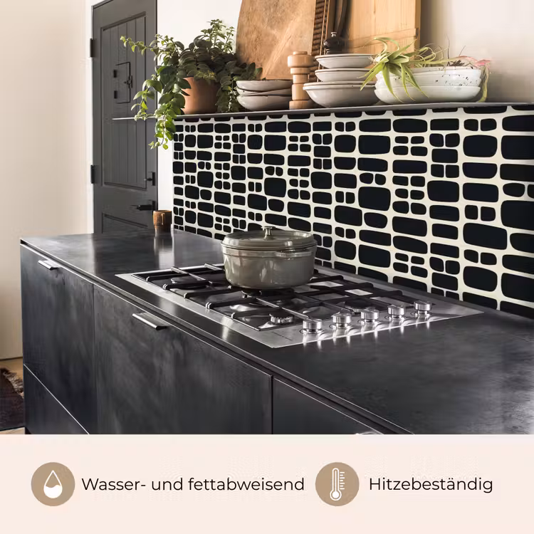 Modern - Organisch - Zwart keuken achterwand 2 middel 871 -usp_DE