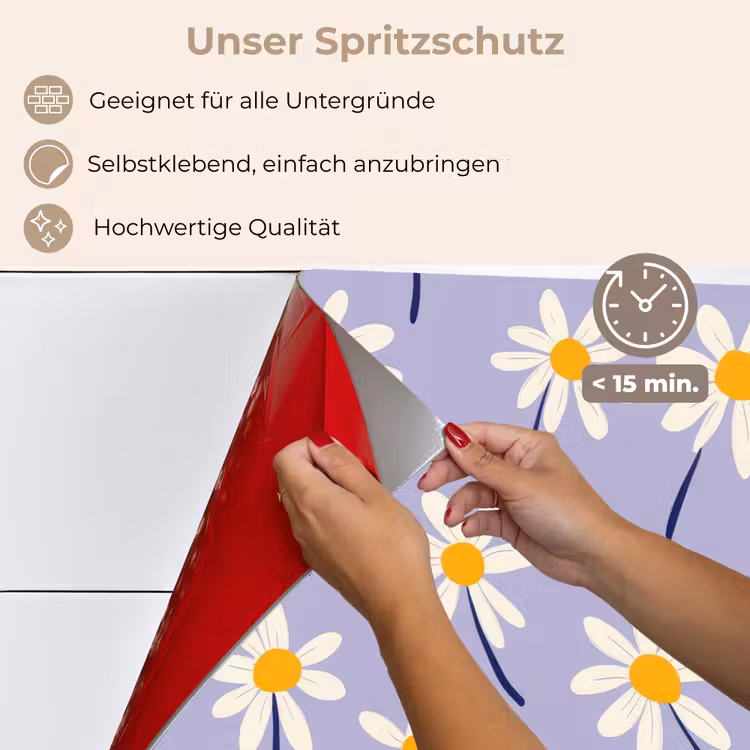 Modern - Madelief - Paars keuken achterwand spatscherm klein 900 -spatscherm_DE