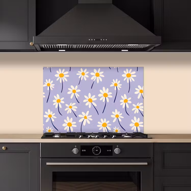Modern - Madelief - Paars keuken achterwand spatscherm klein 900 -sfeer1