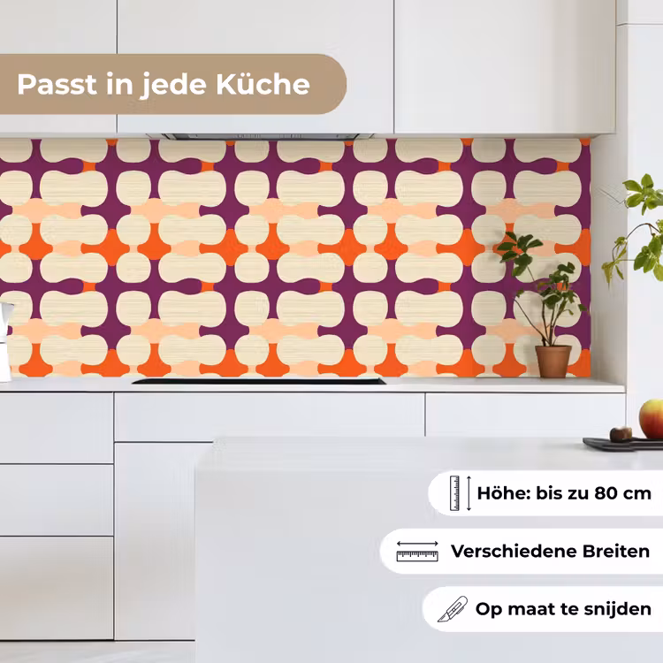 Modern - Patroon - Kleurrijk keuken achterwand 2 middel 871 -sfeer4_DE