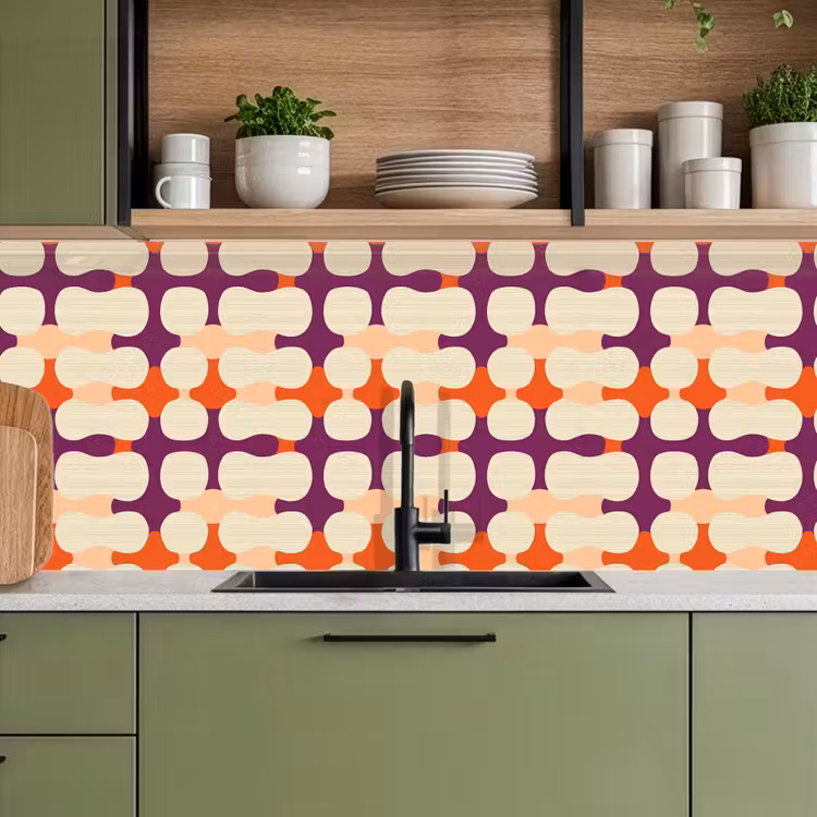 Modern - Patroon - Kleurrijk keuken achterwand 2 middel 871 -sfeer3