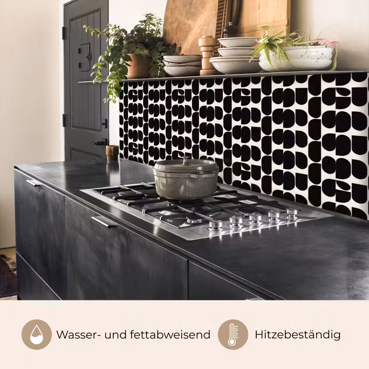 Modern - Patroon - Zwart keuken achterwand 2 middel 871 -usp_DE