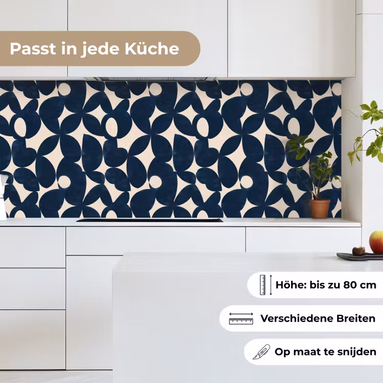 Modern - Geometrisch - Blauw keuken achterwand 2 middel 871 -sfeer4_DE