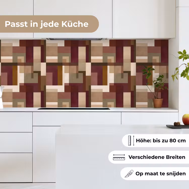 Modern - Geometrie - Kleurrijk keuken achterwand 2 middel 871 -sfeer4_DE