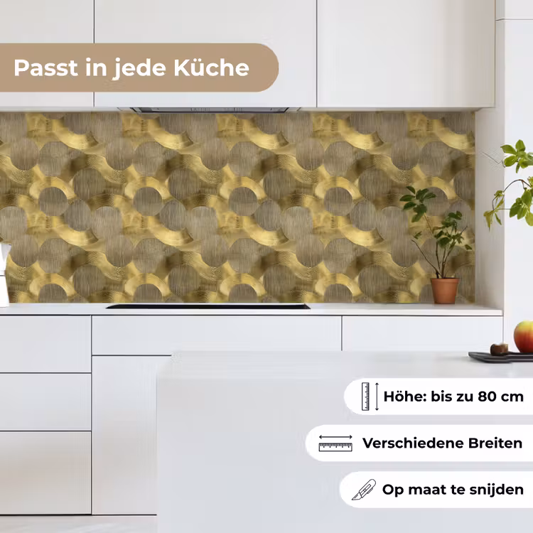Modern - Geometrisch - Goud keuken achterwand 2 middel 871 -sfeer4_DE