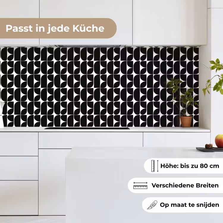 Modern - Geometrisch - Zwart keuken achterwand 2 middel 871 -sfeer4_DE