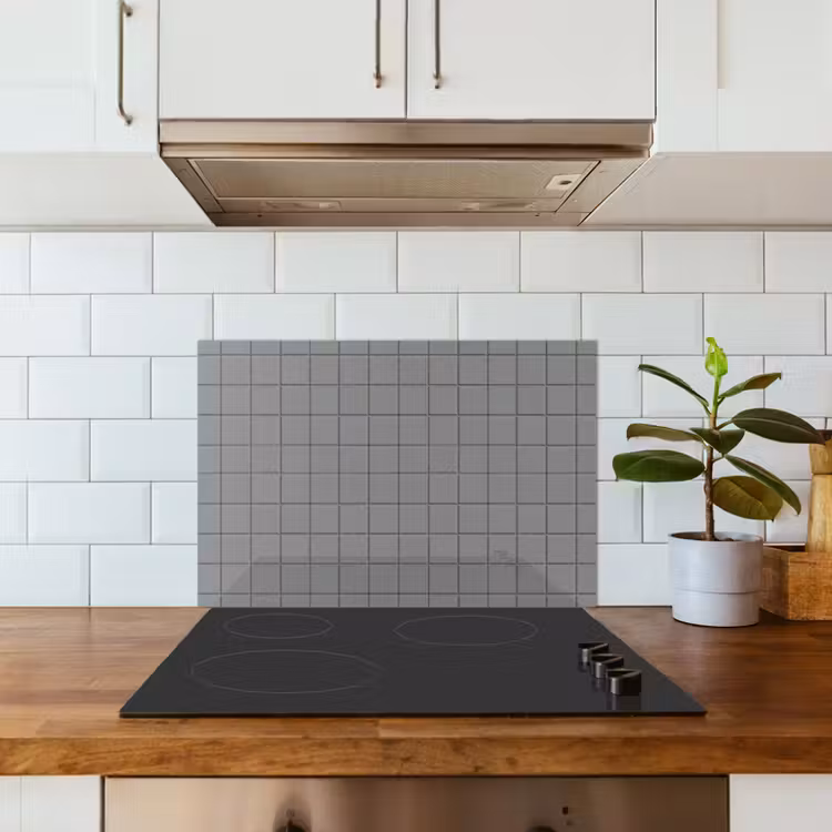 Modern - Patroon - Grijs keuken achterwand spatscherm klein 900 -sfeer2
