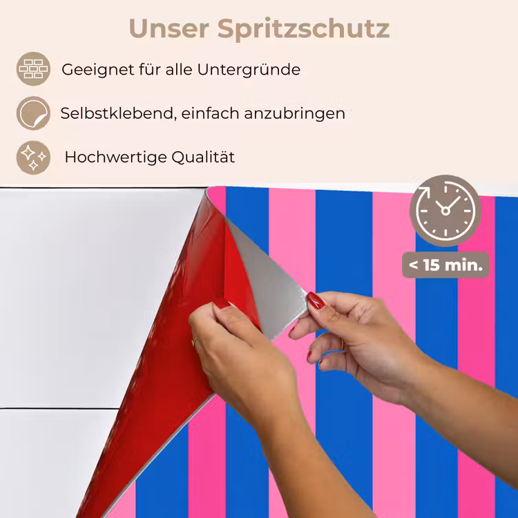Modern - Optisch - Roze keuken achterwand spatscherm klein 900 -spatscherm_DE