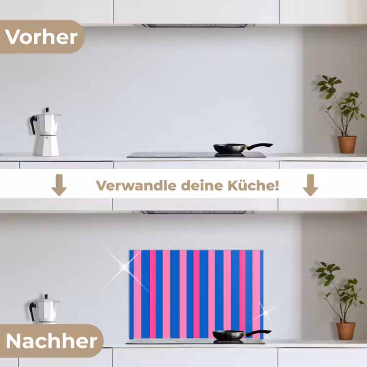 Modern - Optisch - Roze keuken achterwand spatscherm klein 900 -voor_na_DE