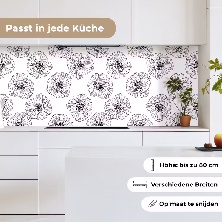 Klaproos - Bloemen - Design keuken achterwand 2 middel 871 -sfeer4_DE
