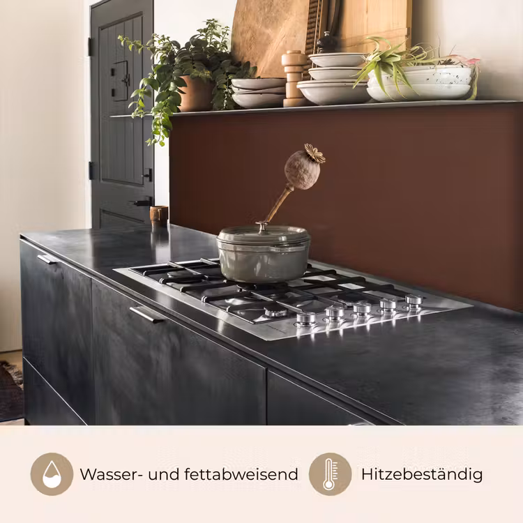 Papaverbol - Droogbloem - Bruin - Minimalistisch keuken achterwand 2 middel -usp_DE