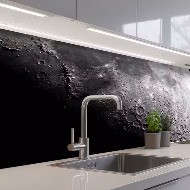 Küchenrückwand - Mond – Krater – Weltraum - Maan - Kraters - Ruimte keuken achterwand 2 middel
