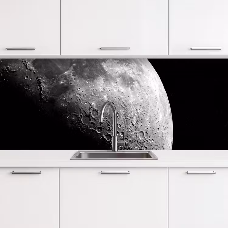 Küchenrückwand - Mond – Krater – Weltraum - Maan - Kraters - Ruimte keuken achterwand 2 middel