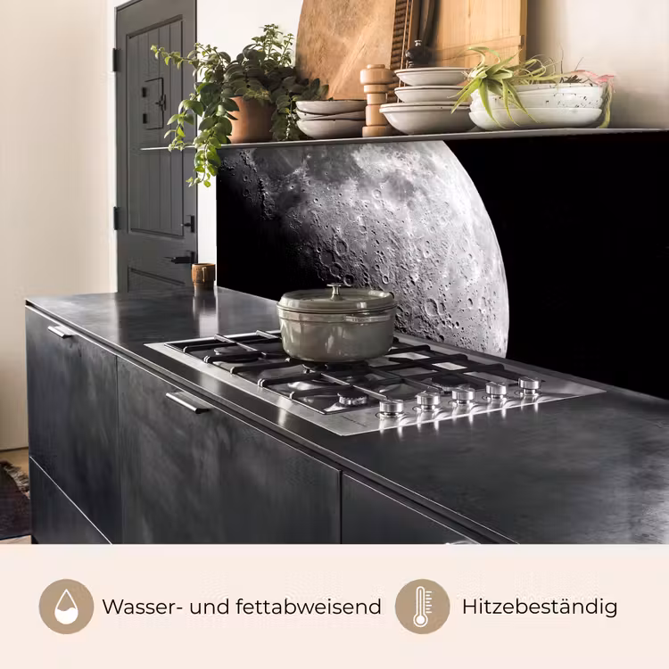 Küchenrückwand - Mond – Krater – Weltraum - Maan - Kraters - Ruimte keuken achterwand 2 middel