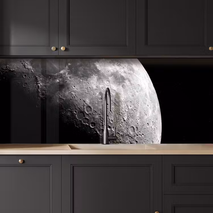 Küchenrückwand - Mond – Krater – Weltraum - Maan - Kraters - Ruimte keuken achterwand 2 middel