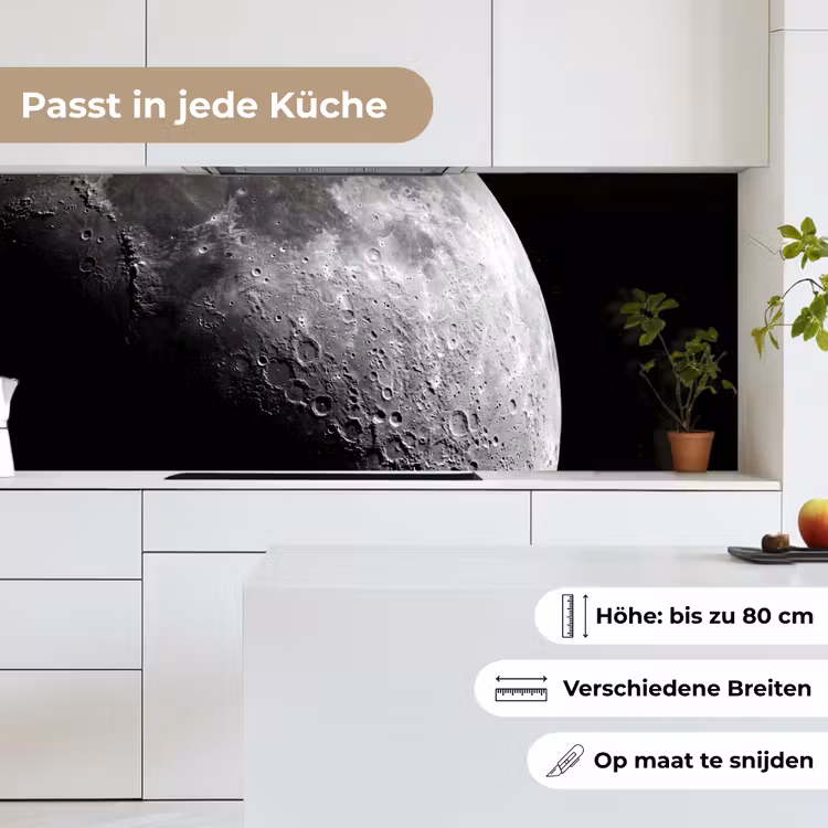 Küchenrückwand - Mond – Krater – Weltraum - Maan - Kraters - Ruimte keuken achterwand 2 middel