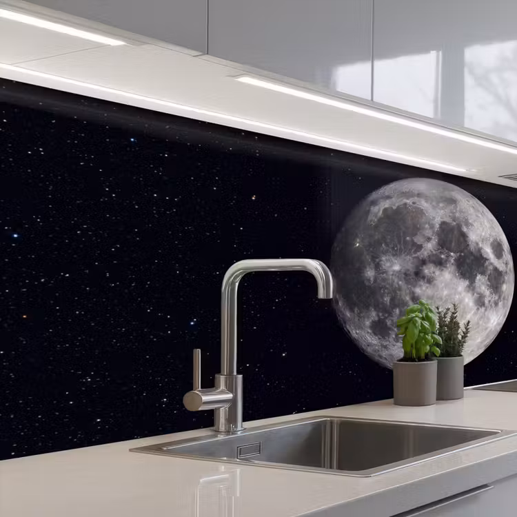 Küchenrückwand - Mond – Sterne – Weltraum - Maan - Sterren - Ruimte keuken achterwand 2 middel