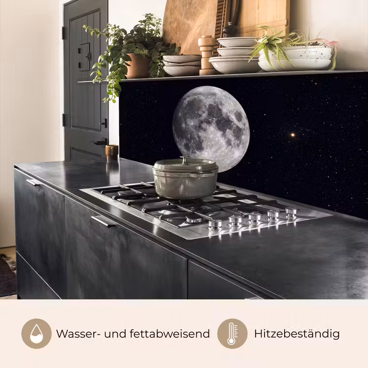 Küchenrückwand - Mond – Sterne – Weltraum - Maan - Sterren - Ruimte keuken achterwand 2 middel