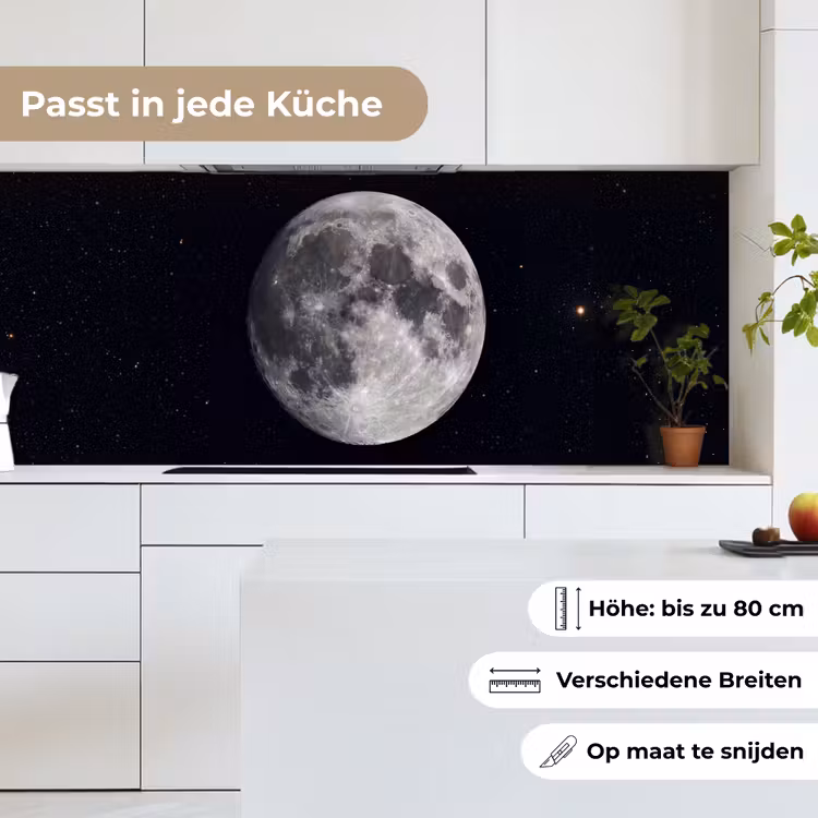 Küchenrückwand - Mond – Sterne – Weltraum - Maan - Sterren - Ruimte keuken achterwand 2 middel