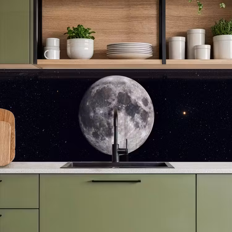 Küchenrückwand - Mond – Sterne – Weltraum - Maan - Sterren - Ruimte keuken achterwand 2 middel