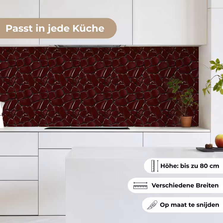 Mozaïek - Tegel - Bordeauxrood keuken achterwand 2 middel 871 -sfeer4_DE