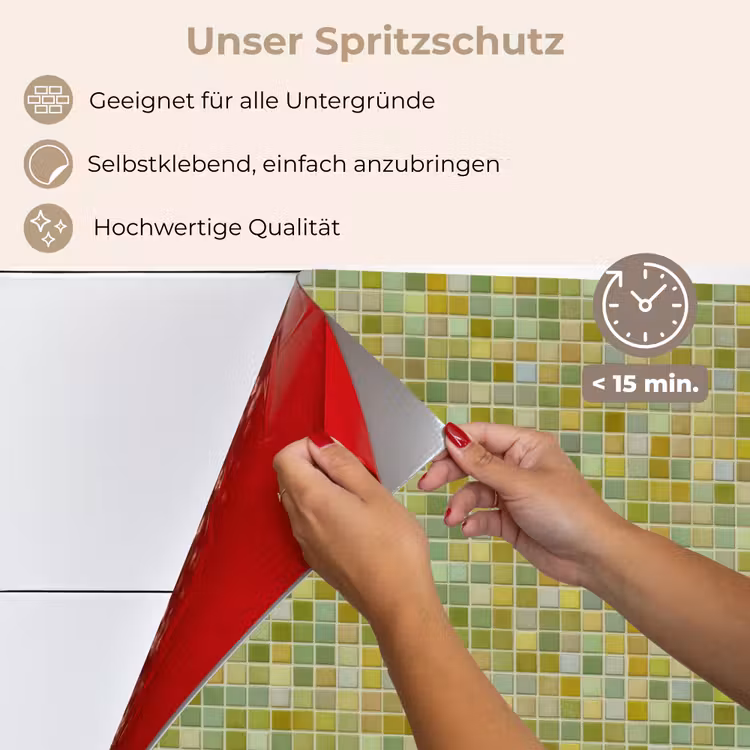 Mozaïek - Patroon - Groen keuken achterwand spatscherm klein 900 -spatscherm_DE
