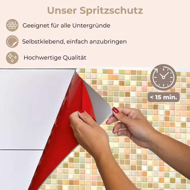 Mozaïek - Patroon - Terracotta keuken achterwand spatscherm klein 900 -spatscherm_DE