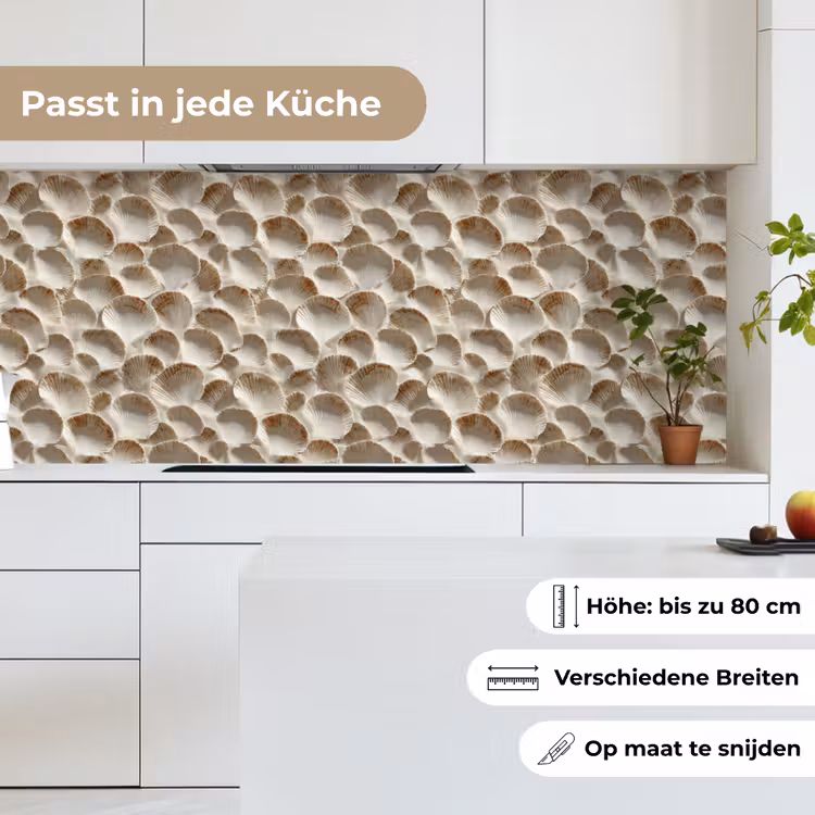 Schelpen - Waaiervorm - Wit keuken achterwand 2 middel 871 -sfeer4_DE