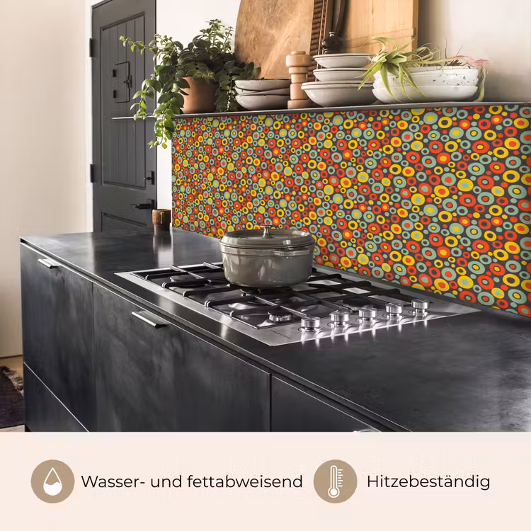 Patroon - Jaren 70 - Retro - Bubbel keuken achterwand 2 middel 871 -usp_DE