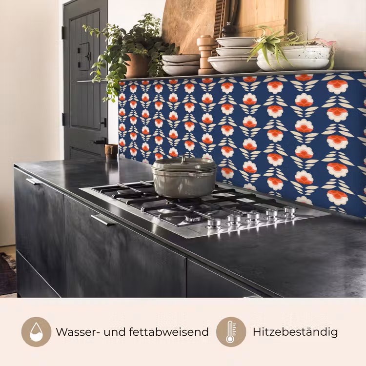 Patronen - Abstract - Bloemen keuken achterwand 2 middel 871 -usp_DE