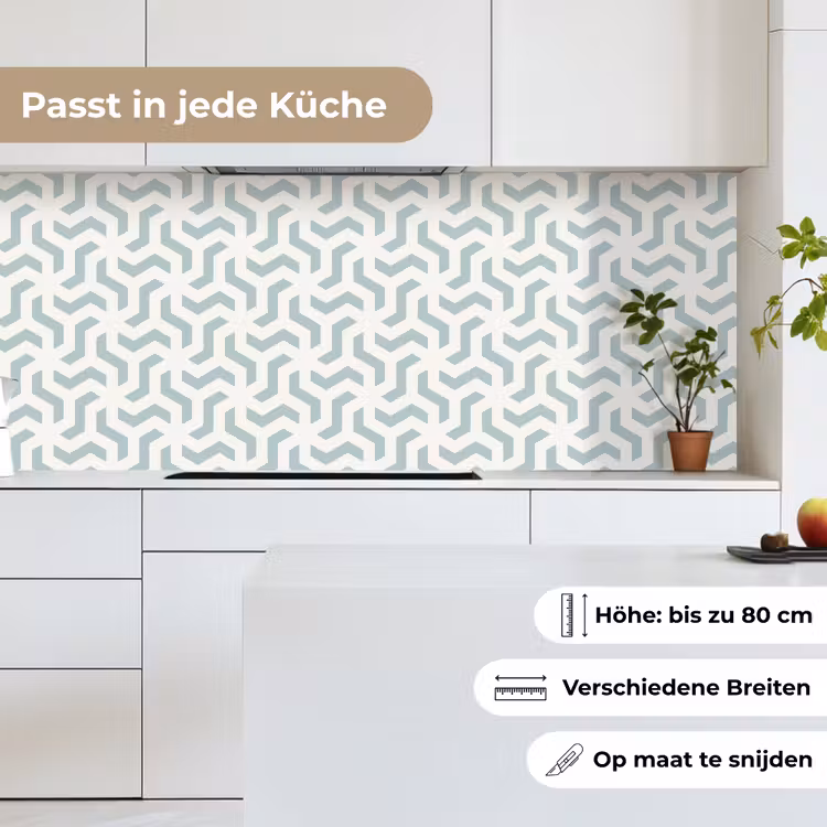 Patronen - Abstract - Groen - Geometrie keuken achterwand 2 middel 871 -sfeer4_DE