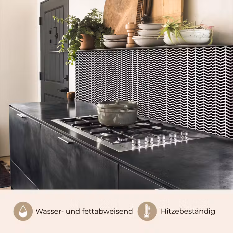 Patronen - Abstract - Zwart - Wit - Geometrie keuken achterwand 2 middel 871 -usp_DE