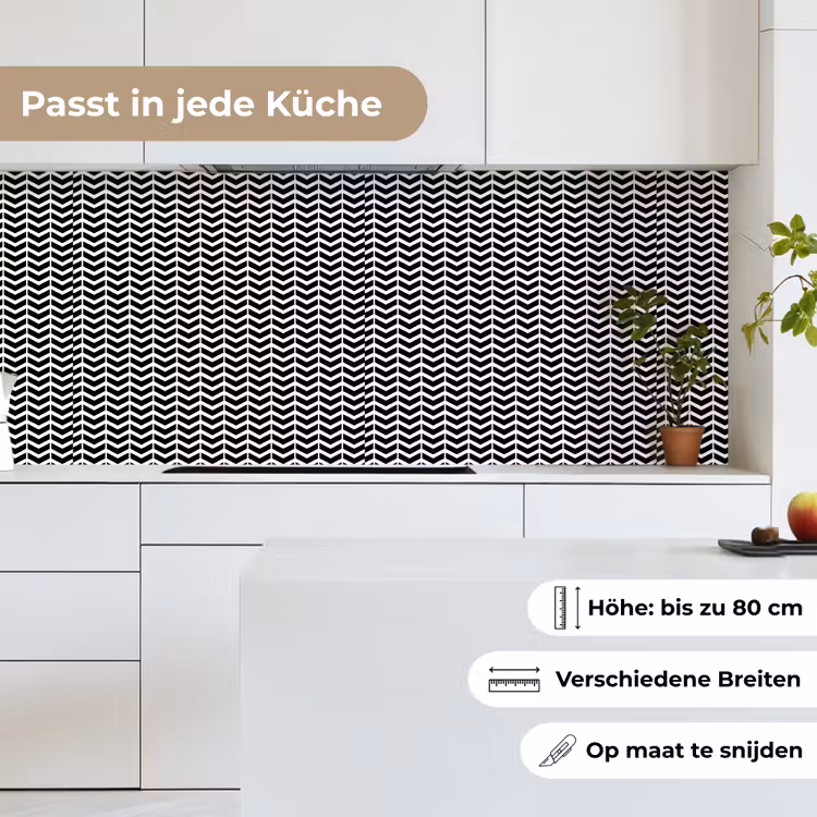 Patronen - Abstract - Zwart - Wit - Geometrie keuken achterwand 2 middel 871 -sfeer4_DE