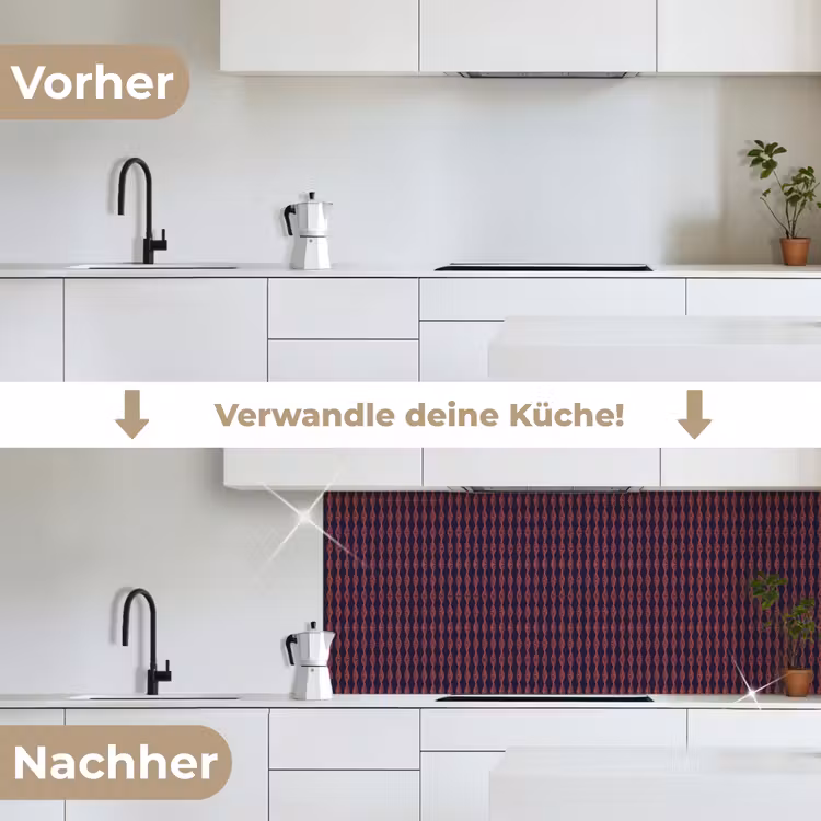 Patronen - Abstract - Vintage keuken achterwand 2 middel 871 -voor-na_DE
