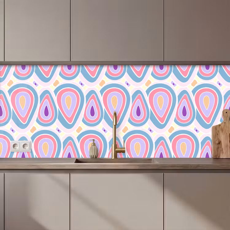 Patroon - Agaat - Retro - Paars keuken achterwand 2 middel 871 zz_3dshopping