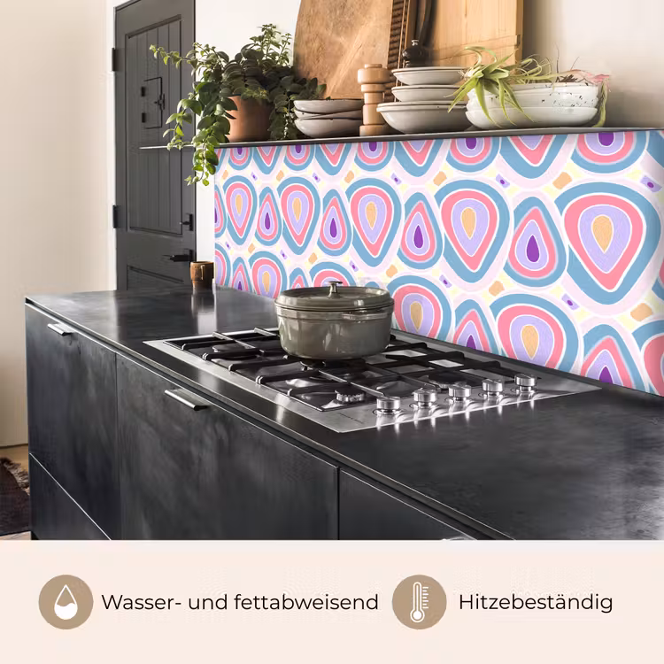 Patroon - Agaat - Retro - Paars keuken achterwand 2 middel 871 -usp_DE