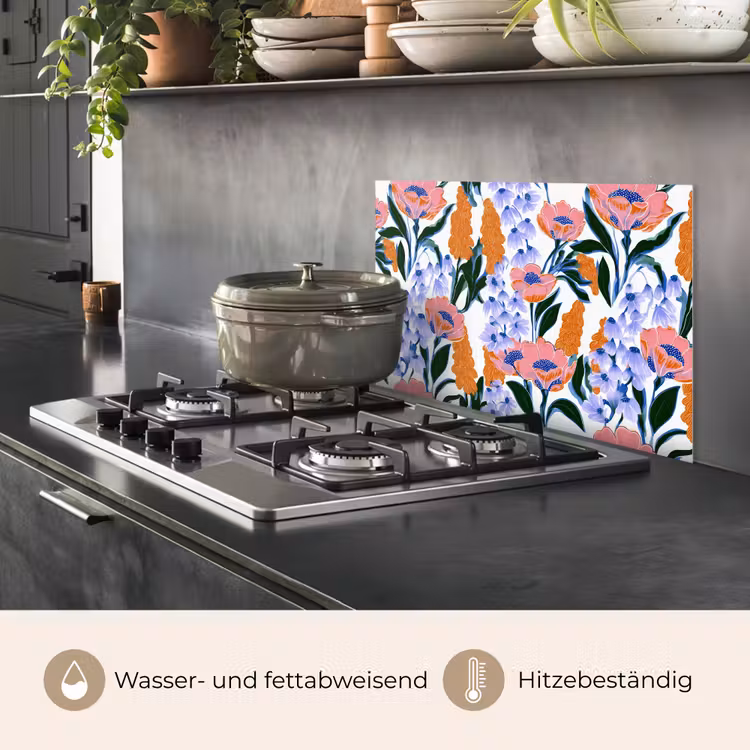 Patroon - Aquarel - Kleurrijk keuken achterwand spatscherm klein 900 -usp_DE