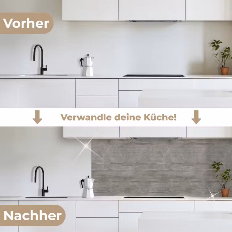 Patroon - Beton - Grijs keuken achterwand 2 middel 871 -voor-na_DE