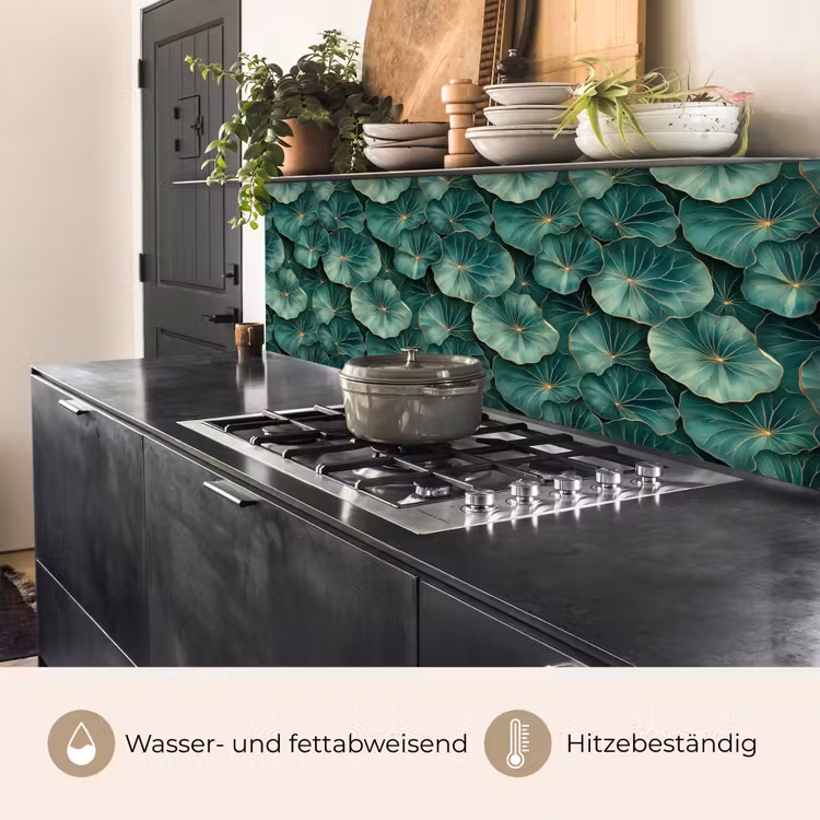 Patroon - Bladeren - Groen keuken achterwand 2 middel 871 -usp_DE