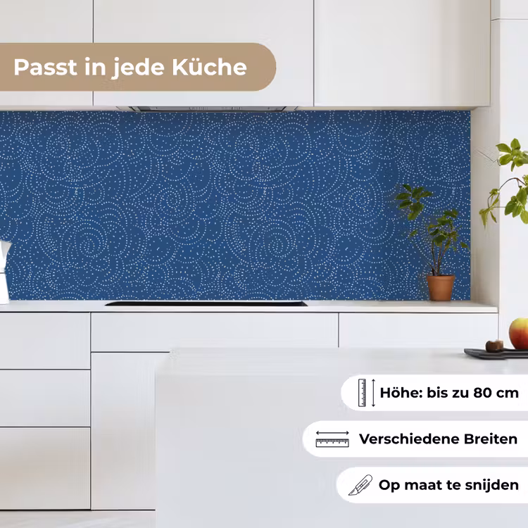 Patroon - Blauw - Japan keuken achterwand 2 middel 871 -sfeer4_DE