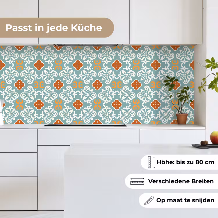 Patronen - Bloemen - Abstract keuken achterwand 2 middel 871 -sfeer4_DE